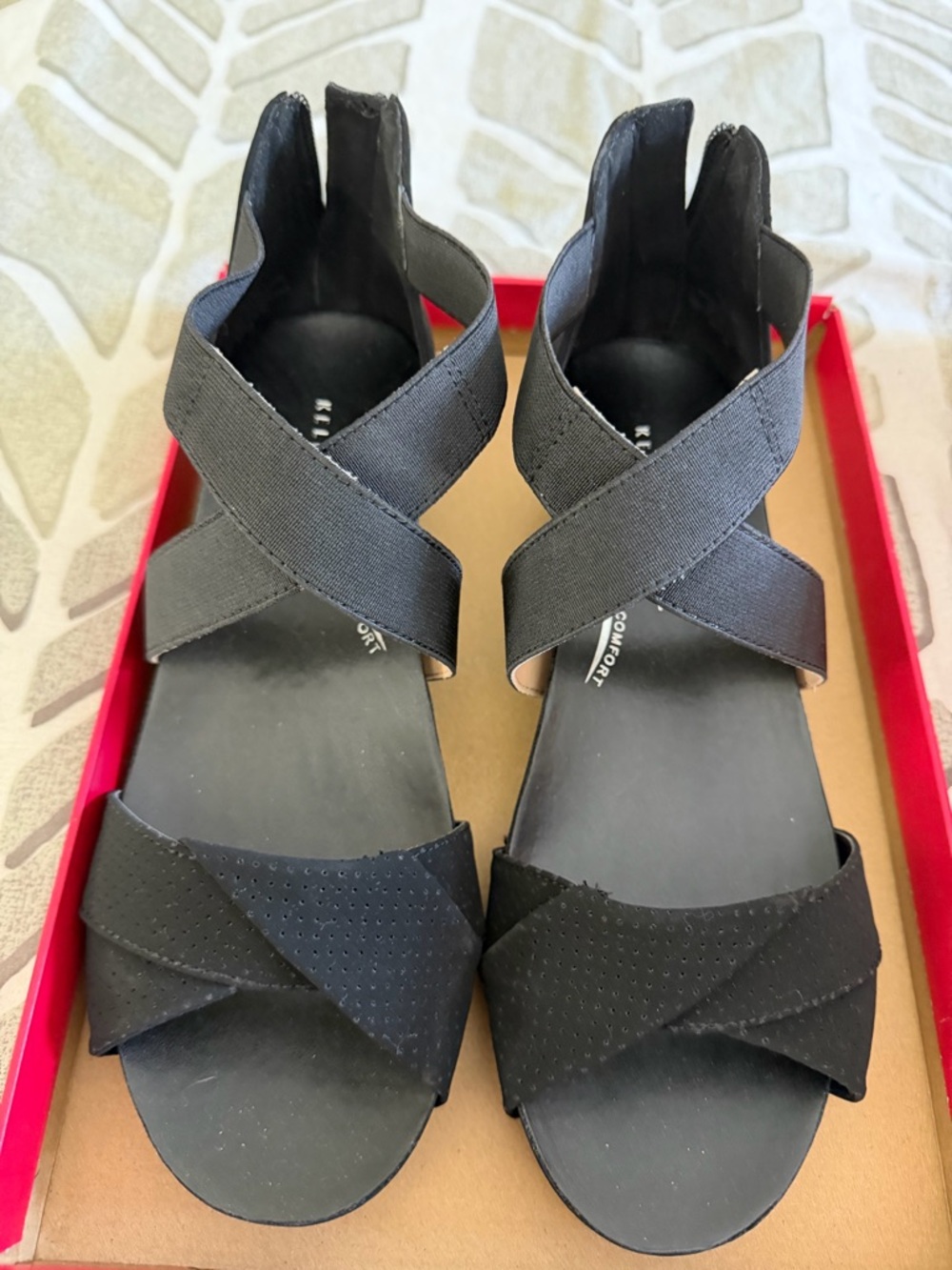 Kelly & Katie Black Strappy Heeled Sandals